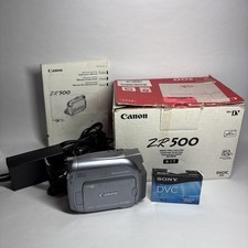 Canon ZR500 NTSC MiniDV Digital Video Camera Camcorder Kit Tested And Working