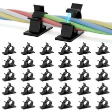 Wire Clips 30Pcs Black Self Adhesive Cable Organizer