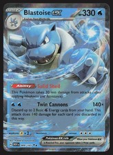 SV: Carta Pokemon Scarlet & Violet 151 Blastoise ex #009/165