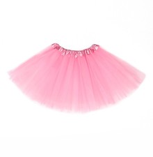 Girls Tutu Skirt 3 Layers Tulle Toddler Ballet One Size, P44-peach Pink