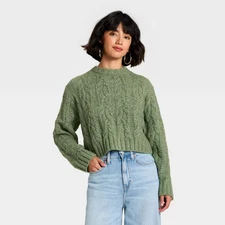 Women's Cozy Cable Crewneck Pullover Sweater - Universal Thread