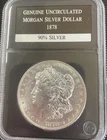 Genuine Uncirculated 1878 Peace Silver Dollar 90% Silver PCS
