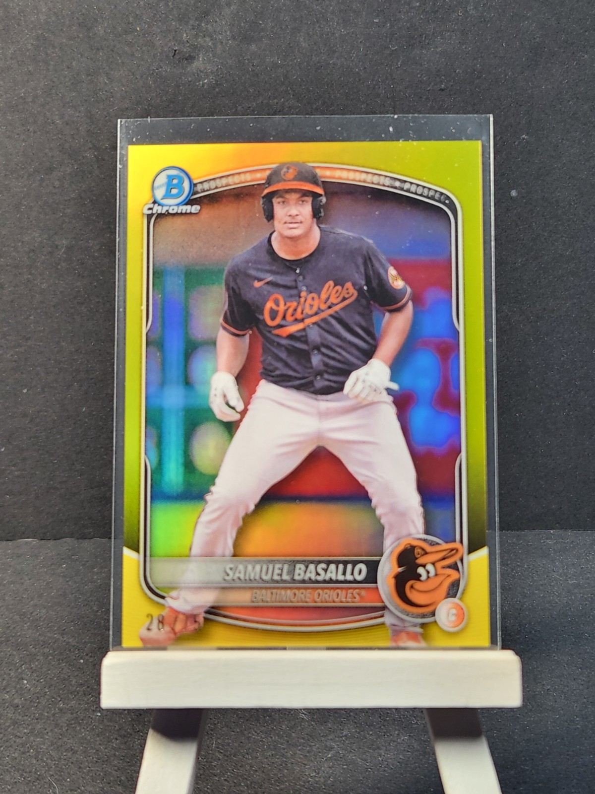 2025 Bowman Baseball Samuel Basallo Prospect Yellow Chrome Orioles /75 BIN
