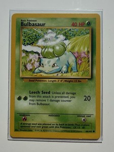 1995 bulbasaur pokemon card value Bulbasaur Pokemon Card 1995