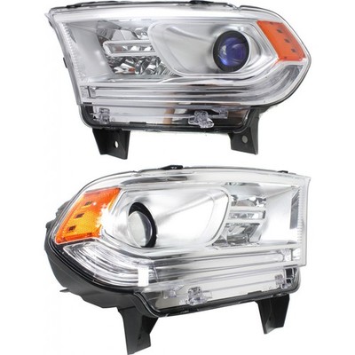 For Dodge Durango Headlight 2014-2017 Passenger Driver Halogen Chrome Interior
