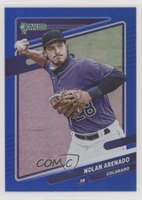 2021 Panini Donruss Variation Holo Blue Nolan Arenado (Fielding) #146 0aa7