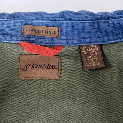 Vintage St John’s Bay Cord Chore Coat Flanell gefüttert Scheunenjacke XXL Shacket - Bild 10 von 10