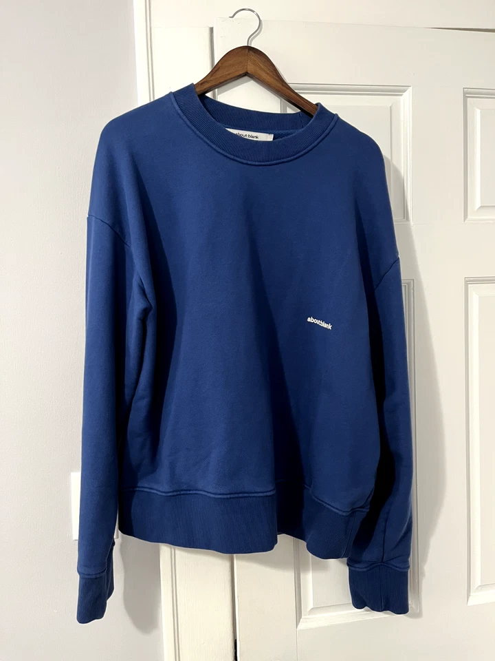 Acerca de:Blank - Sudadera Box Sweat V3 Estate Azul/Crudo Talla Grande RARA Foto 2 de 4