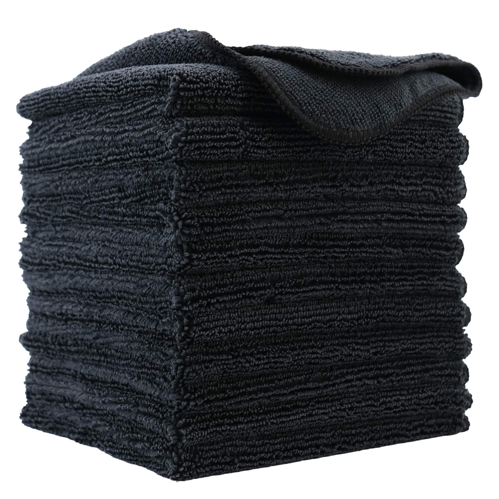Chiffon microfibre noir 30x30 lavable pour poussière cuisine et vitres de voiture