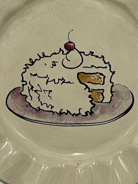 The White Barn Candle Co Ceramic Pedestal Cake Dish Candle Plate Birthday Ruffle - Image 3 of 4