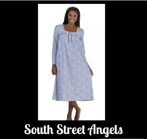 LONG SLEEVE COTTON JERSEY NIGHTGOWN 