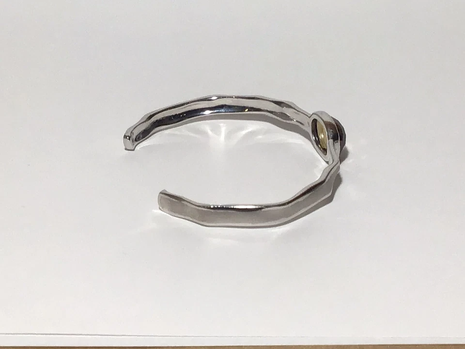 Brazalete Charles Garnier Talla 6.5 Plata de Ley Cuarzo Ahumado Piedra Facetada Foto 4 de 4