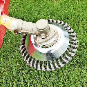 mower weed strimmer lawn brush grass wire solid wheel steel head garden