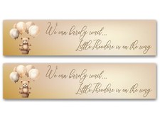 2 x Banners Personalizados Bebé en Camino Recién Nacido - Cualquier Nombre, Edad y Ocasión