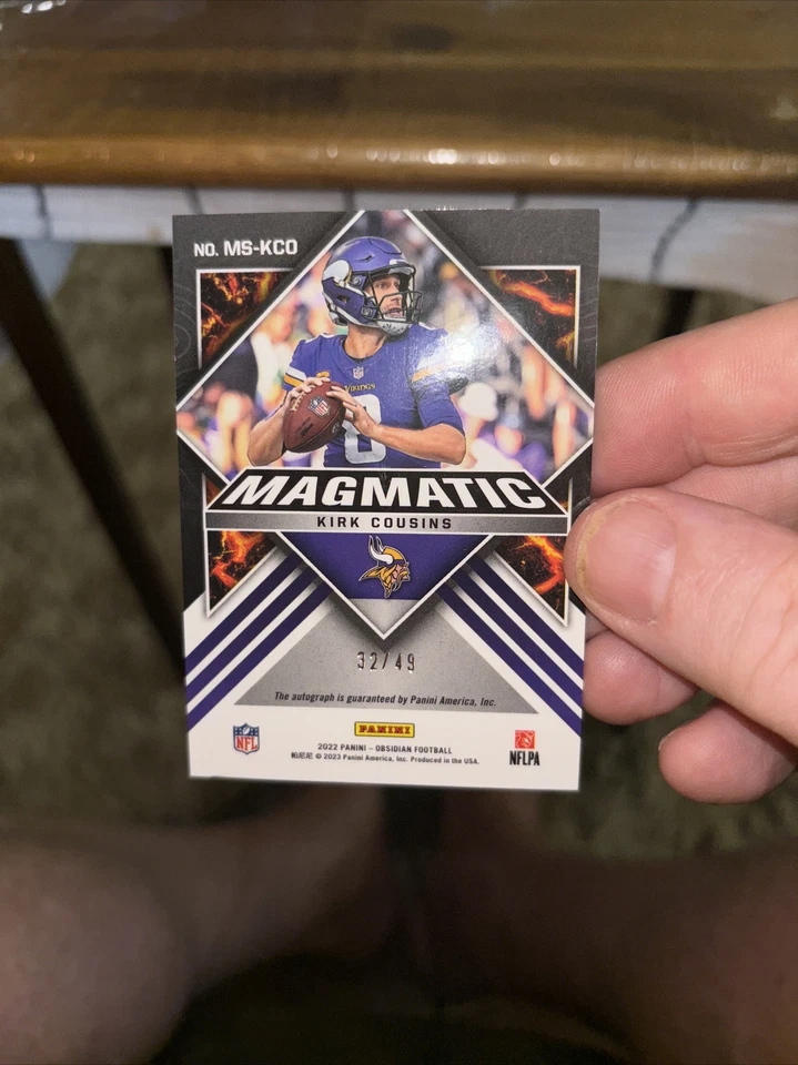 2022 Kirk cousins obsidian magnetic refractor auto/49 - Image 2 of 2