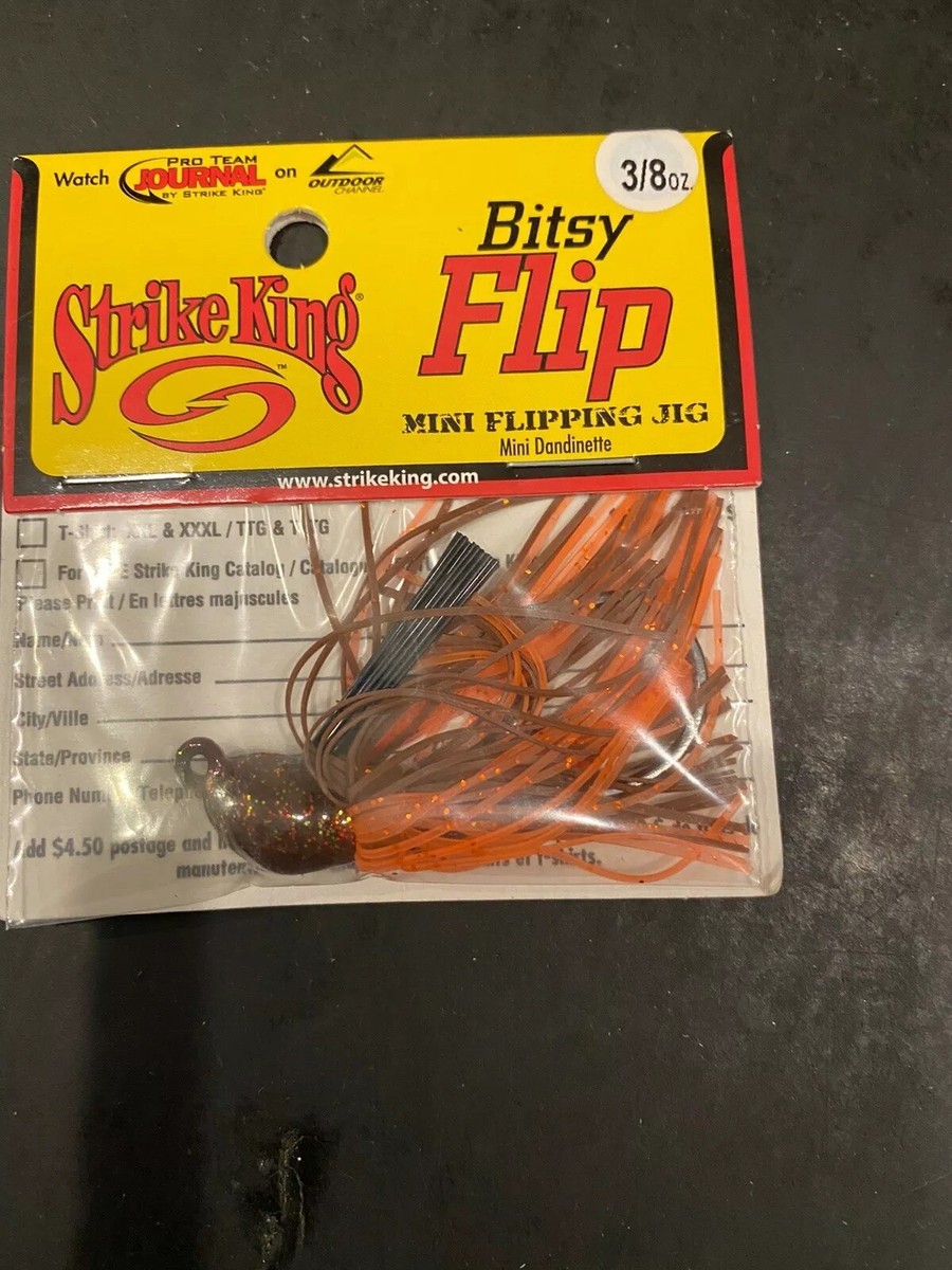 Strike King Bitsy Flip Bait – Green Crawfish Flipping Jig For Heavy Cover Fishing