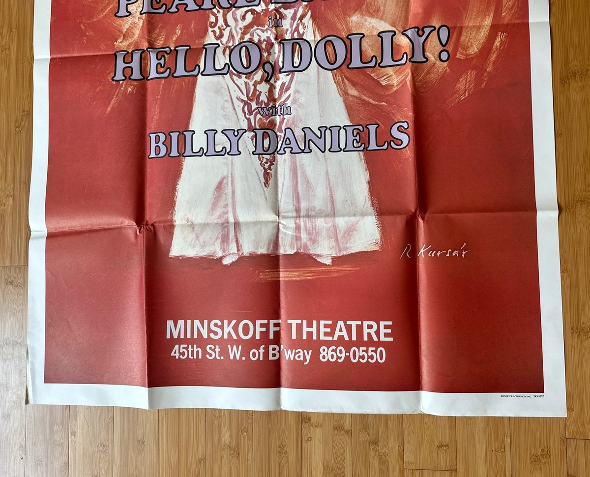 RARE 1975 Hello Dolly Pearl Bailey Broadway Poster Minskoff New