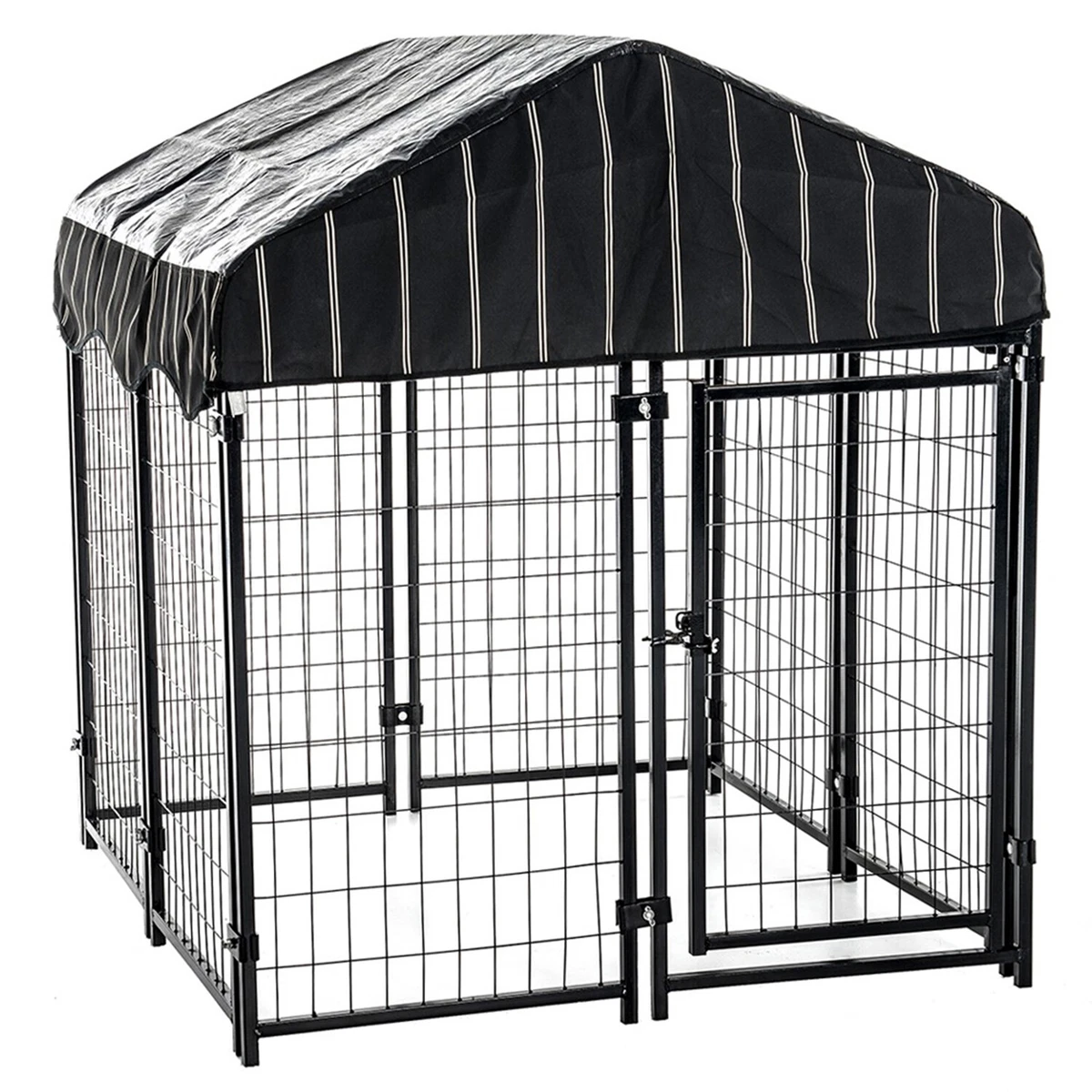 Lucky Dog 4 x 4 x 4.3 Uptown Welded Wire Dog Kennel w Waterproof Cover