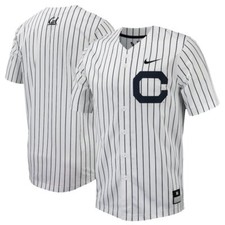 Cal Bears Nike White/Navy Pinstripe Full-Button Official NCAA Baseball Jersey