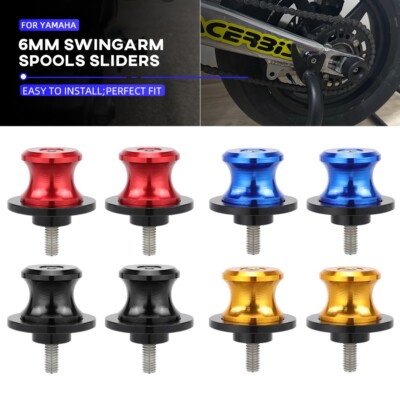 6MM Swingarm Spools Sliders For YAMAHA FJ09 FZ09 MT-03 MT-09 MT-10 YZF-R1/R3/R25