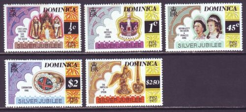 Dominica 1977 SC 521-525 MNH Set QEII Silver Jubilee - 第 1/3 張圖片