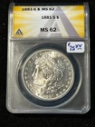 1881 S MORGAN DOLLAR ANACS MS 62 797