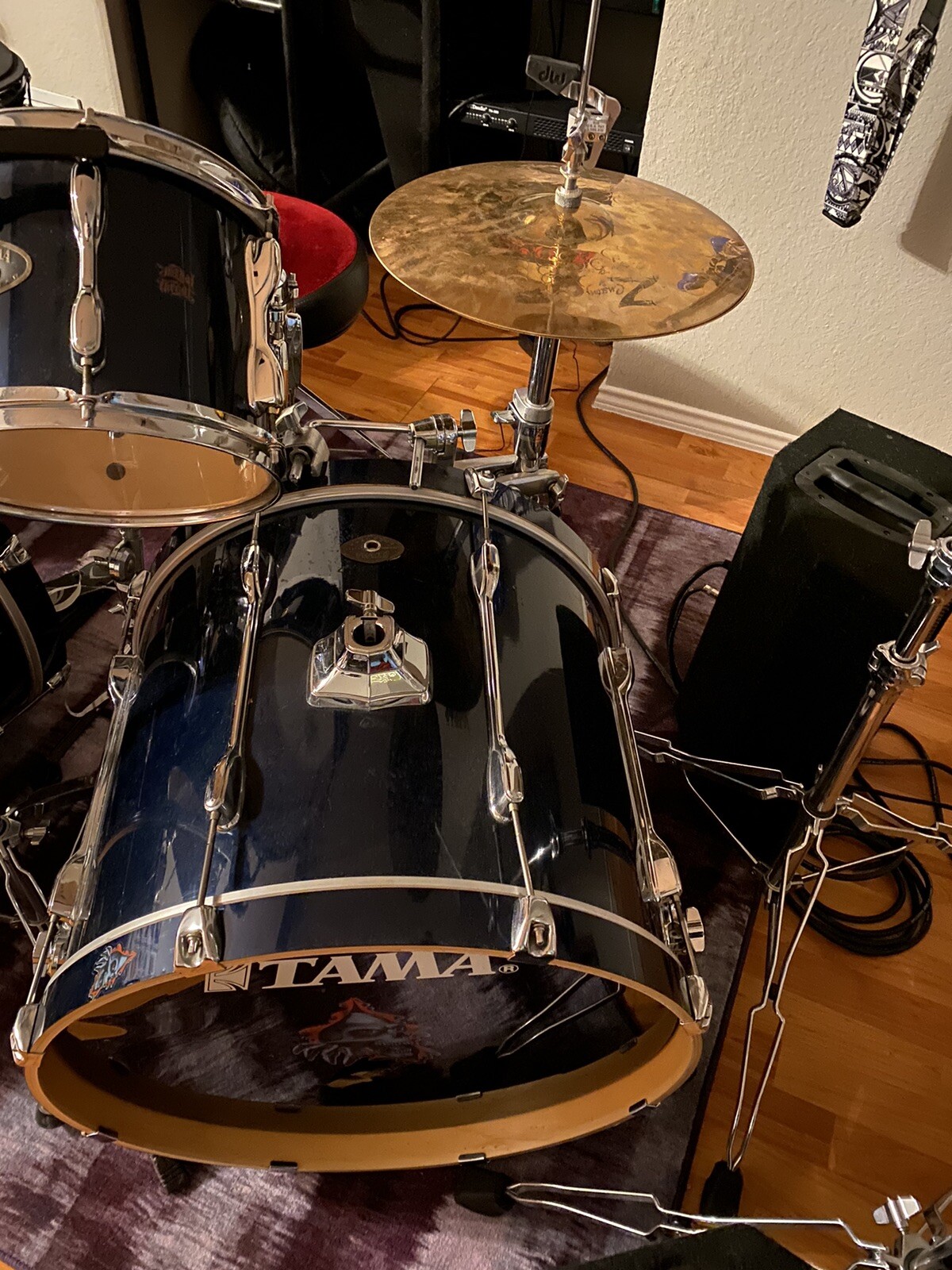 2004 Tama Rockstar 8Piece Double Bass Drum Set w/ Lars Ulrich Steel