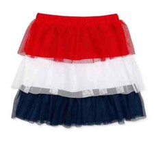 Way to Celebrate Girls Independence Day Mesh Tiered Tutu Skirt NEW