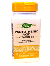 Nature's Way Pantothenic Acid, Capsules, 500 mg per serving, 100-Count