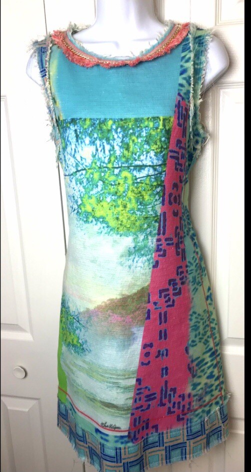 Rare SAVE THE QUEEN Tapestry Shift Sheath Landscape C… Gem