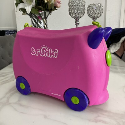 Trunki Pink Melissa und Doug Monster Ride Along Hartschalenkoffer, ohne Schlüssel sehr guter Zustand