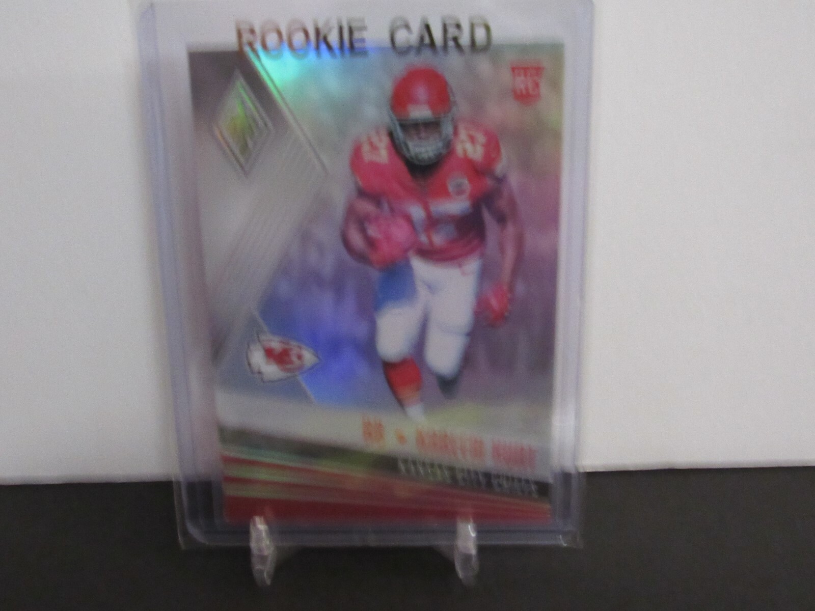 2017 KAREEM HUNT PANINI PHOENIX REFRACTOR ROOKIE CARD # 116 TRADED TO BROWNS