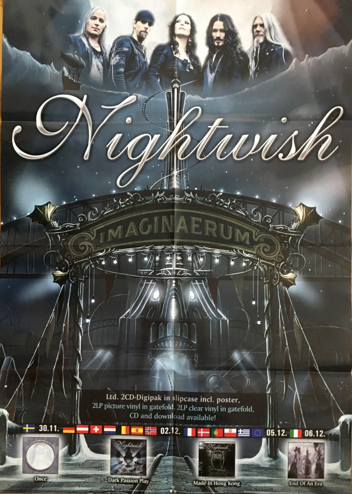 NIGHTWISH Imaginaerum Promo Poster gefaltet / folded eBay