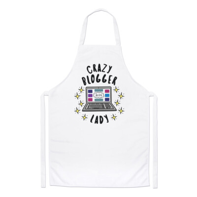 Verrückte Bloggerin Dame Sterne Koch Schürze lustig Bloggen Mama Muttertag Kochen