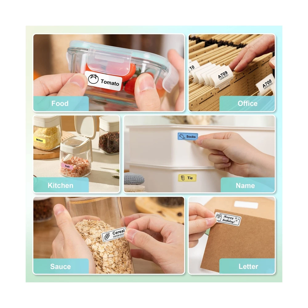 P21 Portable Bluetooth Label Maker Machine with Wireless Tape Printing