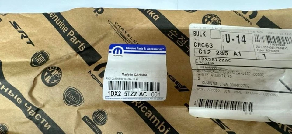 Nuevo Mopar 1DX25TZZAC Moldura Puerta Trasera, Izquierdo 08-10 Dodge Charger Chrysler 300 Foto 2 de 2