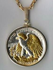 Jj Coin Jewelry Golden Eagle Reverse Walking Liberty Half