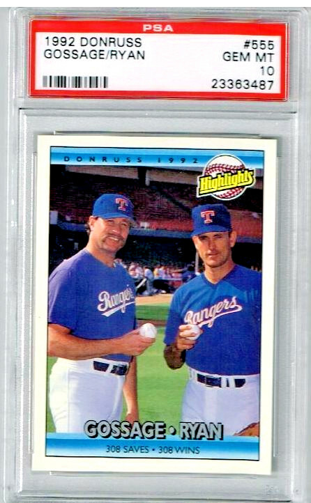 極希少AP版 Gasius ラッセルモーリス CryingDog 直筆サイン入 1992 Donruss Gossage/ Nolan Ryan Highlights PSA 10 | eBay