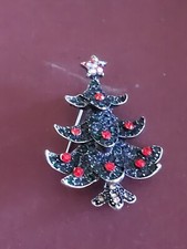 Spilla per albero di Natale vintage in cristallo carina spilla distintivo