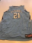 Game Worn Used Citadel Bulldogs Basketball Jerseys #21 UA 2XL Streeter