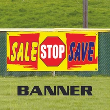 Sale Stop Save Vinyl Banner Retail Store Shop Discount Business Advertise Banner