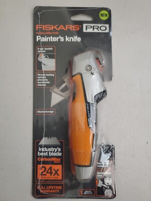 Fiskars Pro 770050-1001 Utility Knife Painters Orange/Black