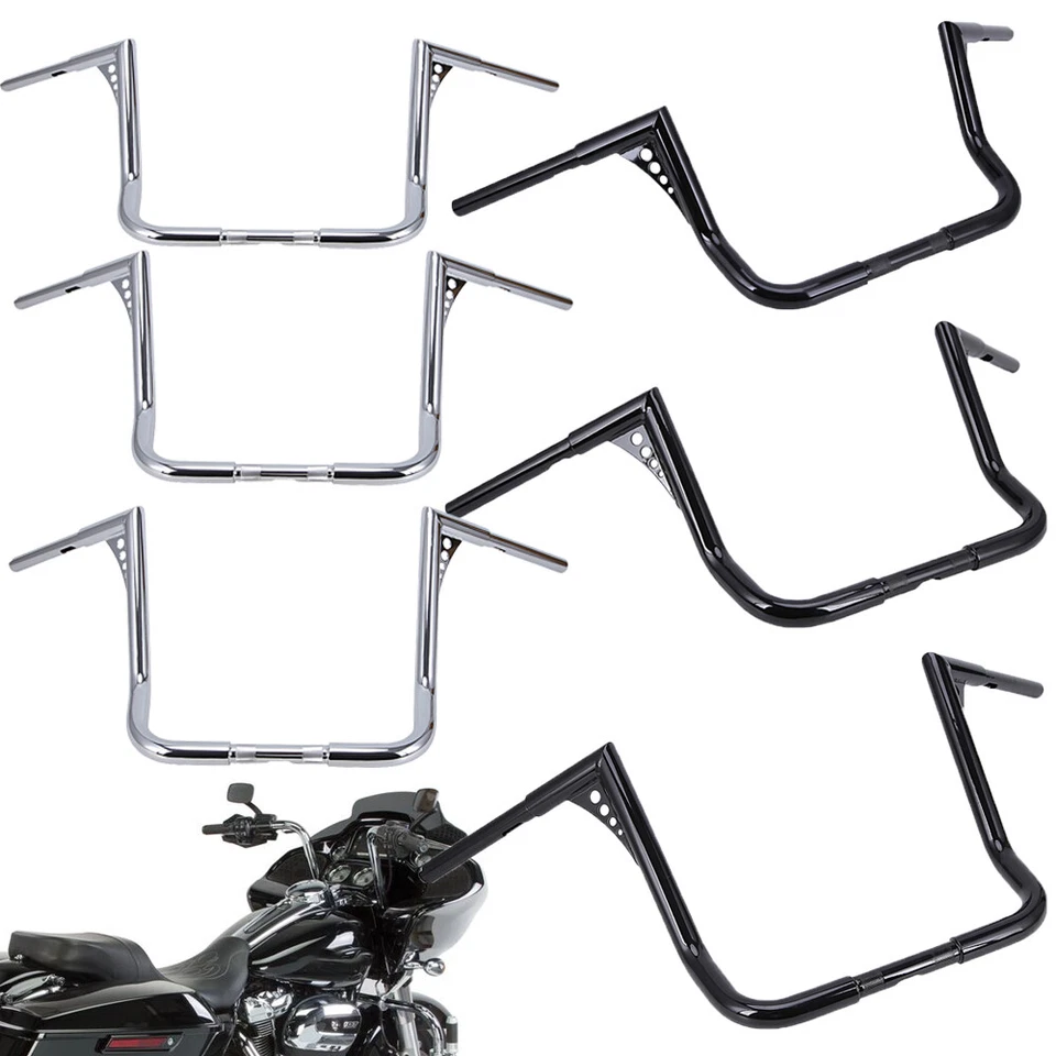 Manillar de 12" 14" 16" 18" para Harley Touring Electra Glide Foto 2 de 4
