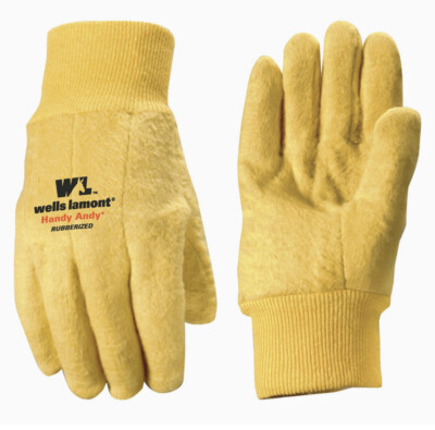 Wells Lamont 635S Size Small Handy Andy Rubberized Gloves-NEW-SHIPS N 24  HOURS