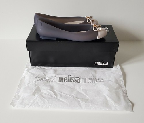 New Womens Melissa Smoke Matt Doll Classic Vegan Shoes Slip On Eur 35/36 New - Picture 6 of 8
