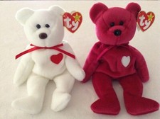 Valentino & Valentina VINTAGE TY Beanie Babies-Errors-NEW-MWMT-COLLECTORS BEST