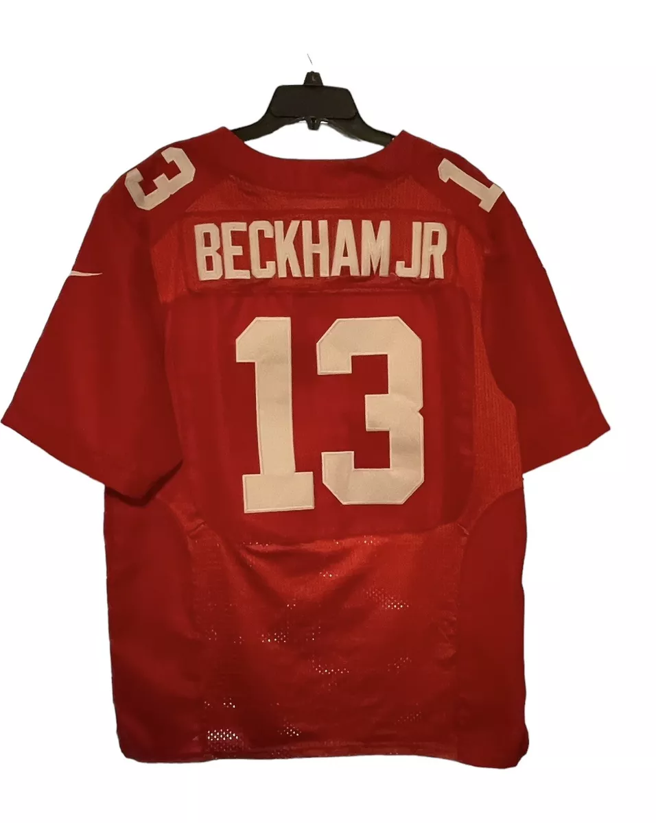 Nike New York Giants No13 Odell Beckham Jr Red Alternate Youth Stitched NFL Elite Drift Fashion Jersey