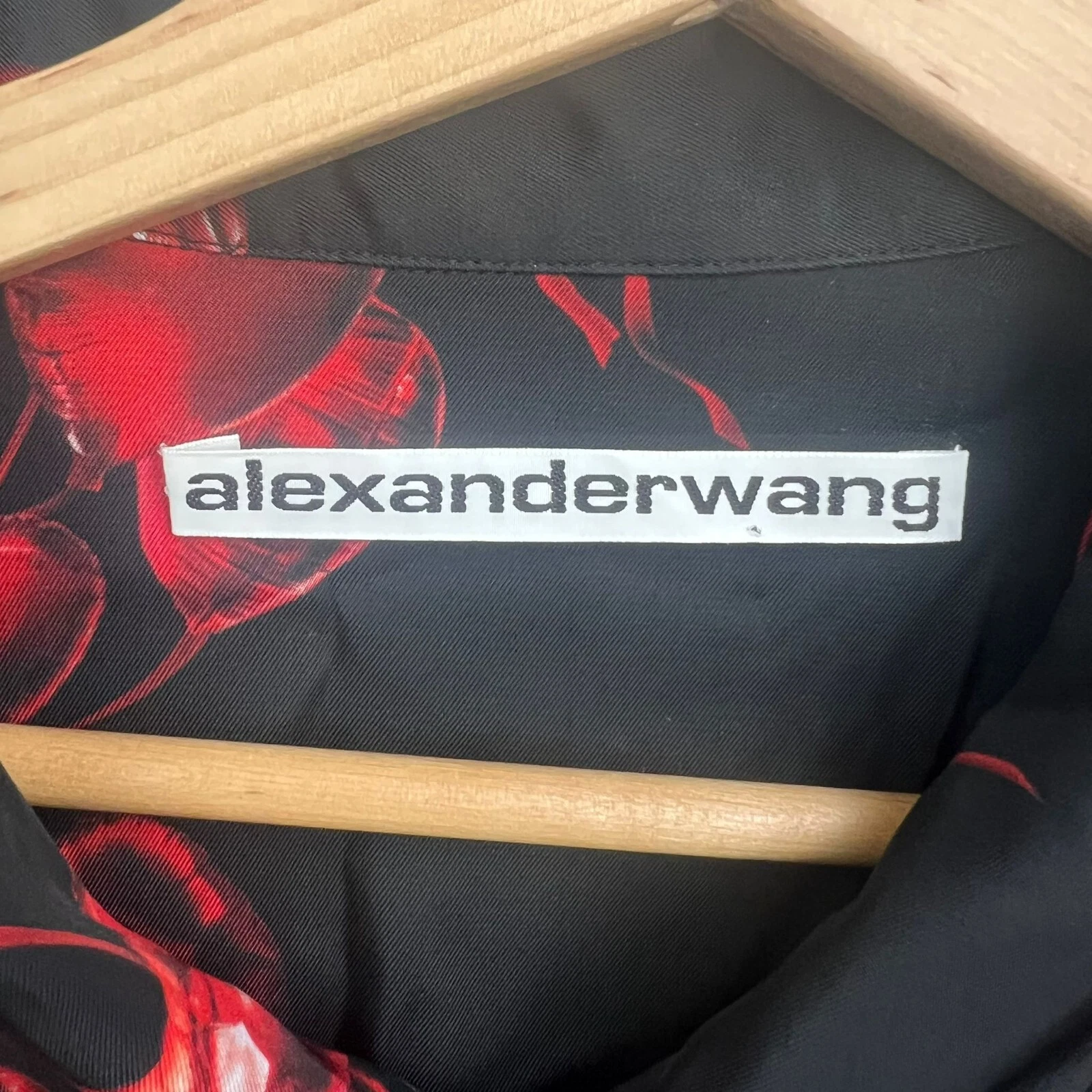ALEXANDER MCQUEEN Camicia ALEXANDER WANG uomo grandi cuori hawaiana AOP spiaggia vacanze estate designer