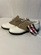 Rawlings Golf Shoes Pre-Owned With Tags Size 8 Brown & White Tie