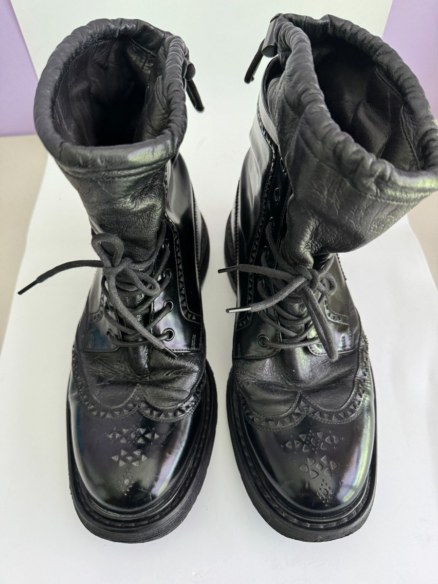 MENS PRADA LEATHER BOOTS BLACK WINGTIP / US 9.5/ UK8.5 | eBay display picture 2